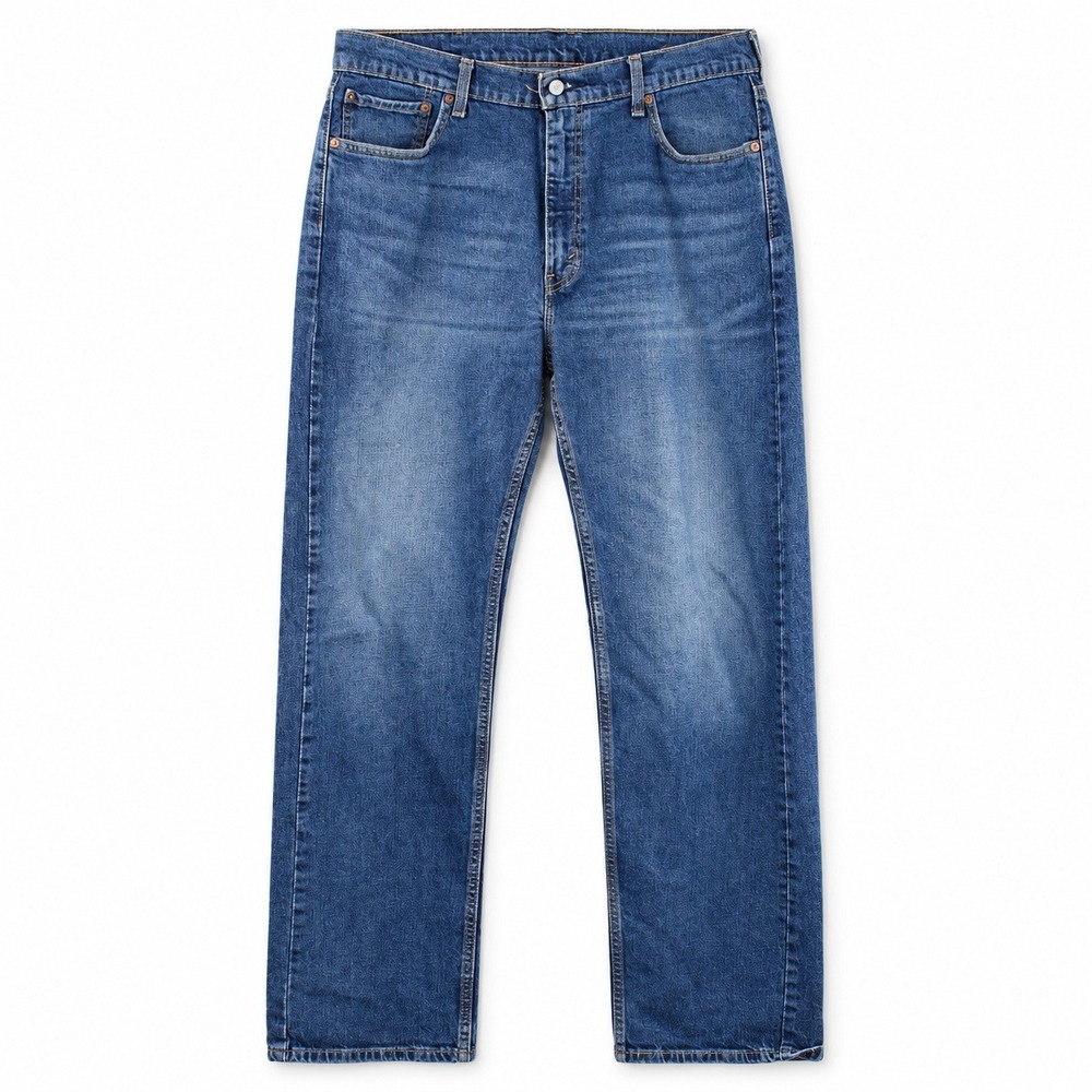Levis 505 Regular Fit Jeans Mens 40x34 Blue Denim Straight Leg Pants